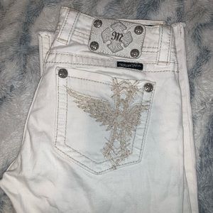 White Miss Me Crop Jeans